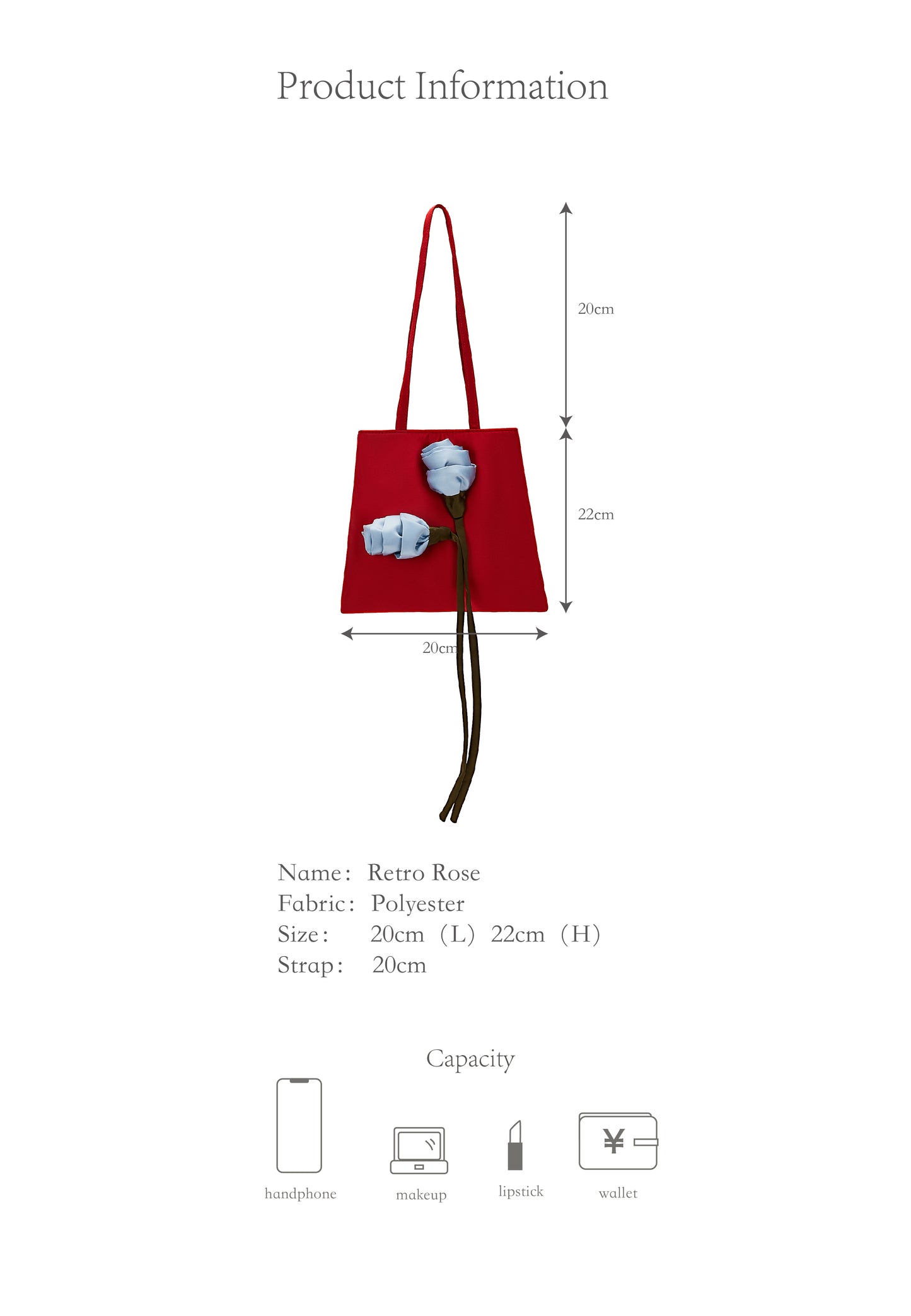 Sac en satin rose rétro