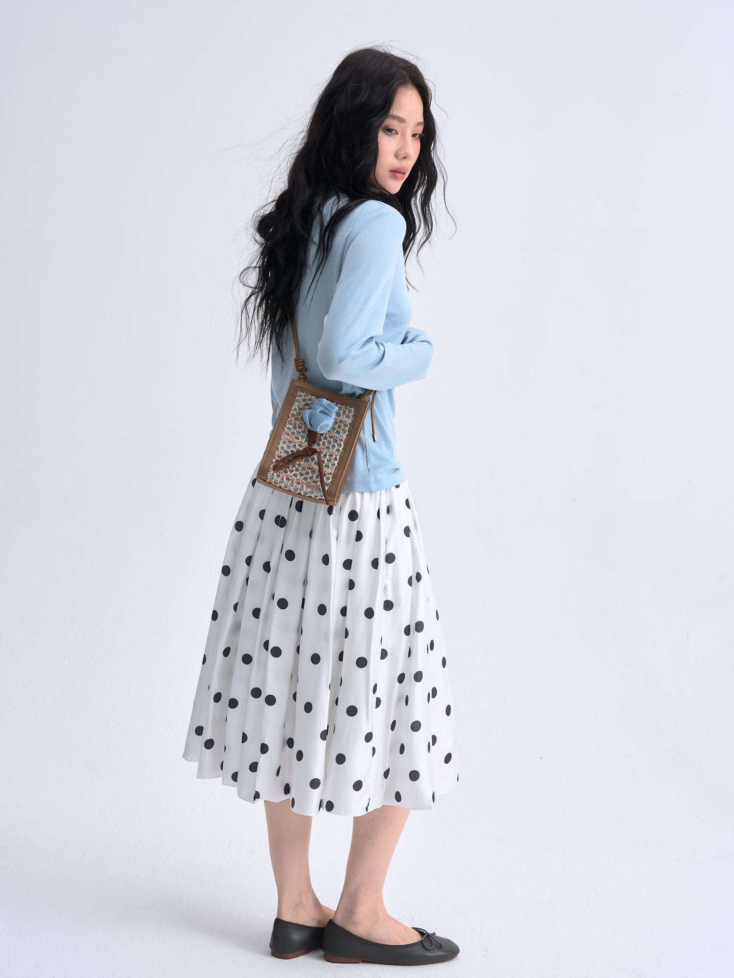 Orenda Black Woven Raffia bag