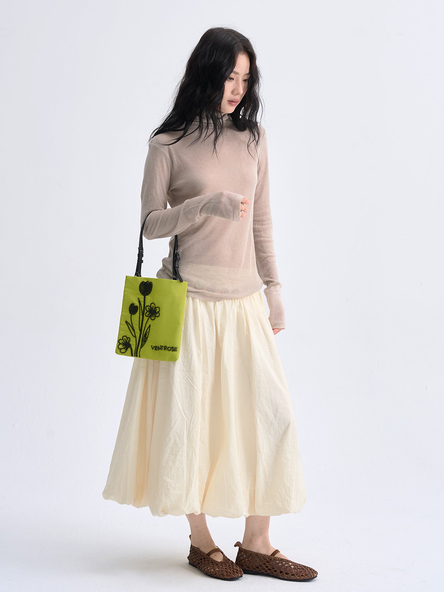 Juliet Green beaded tote
