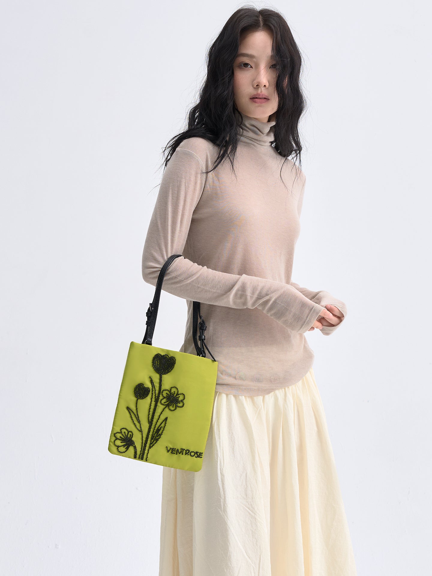 Juliet Green beaded tote