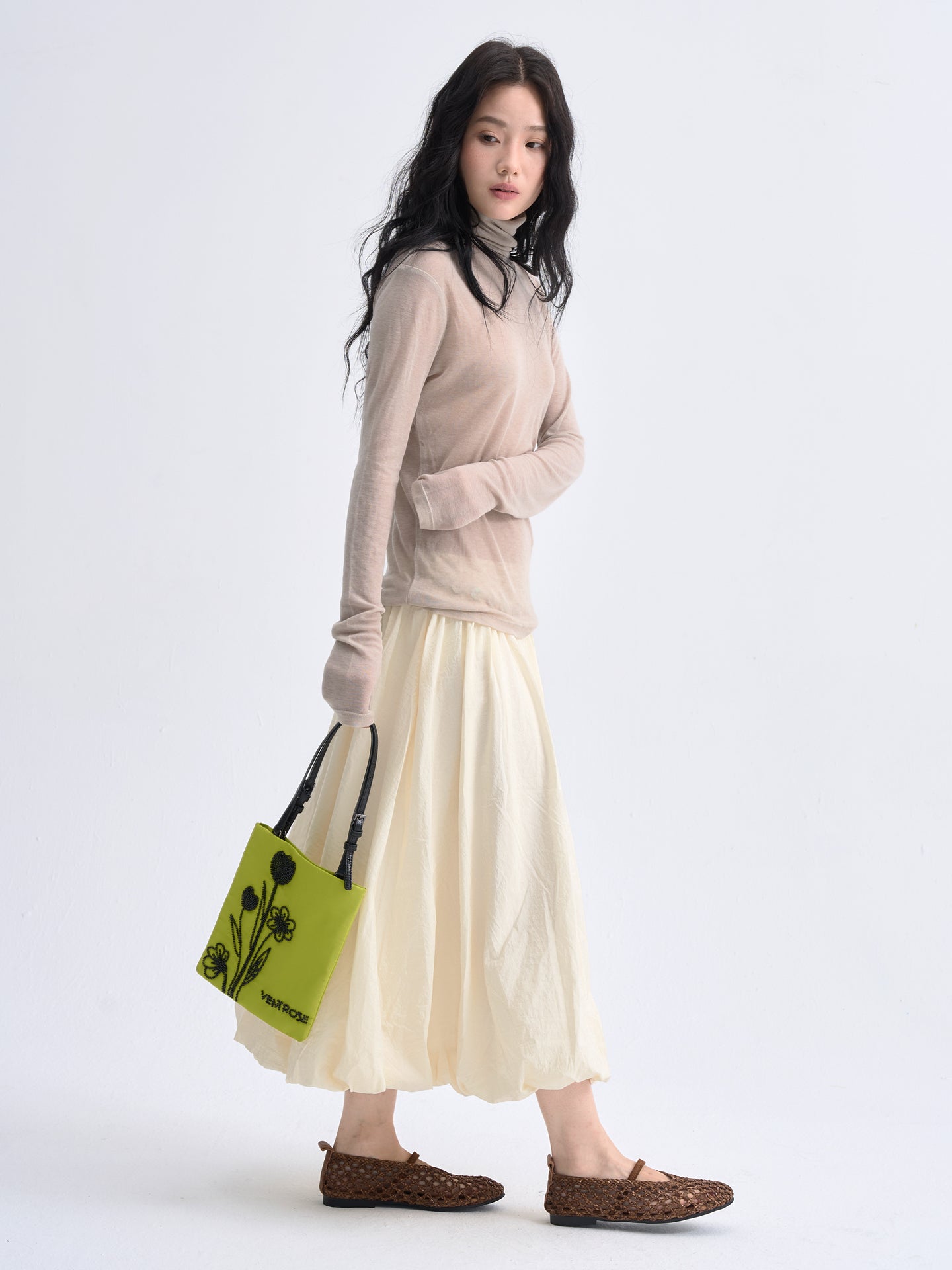 Juliet Green beaded tote