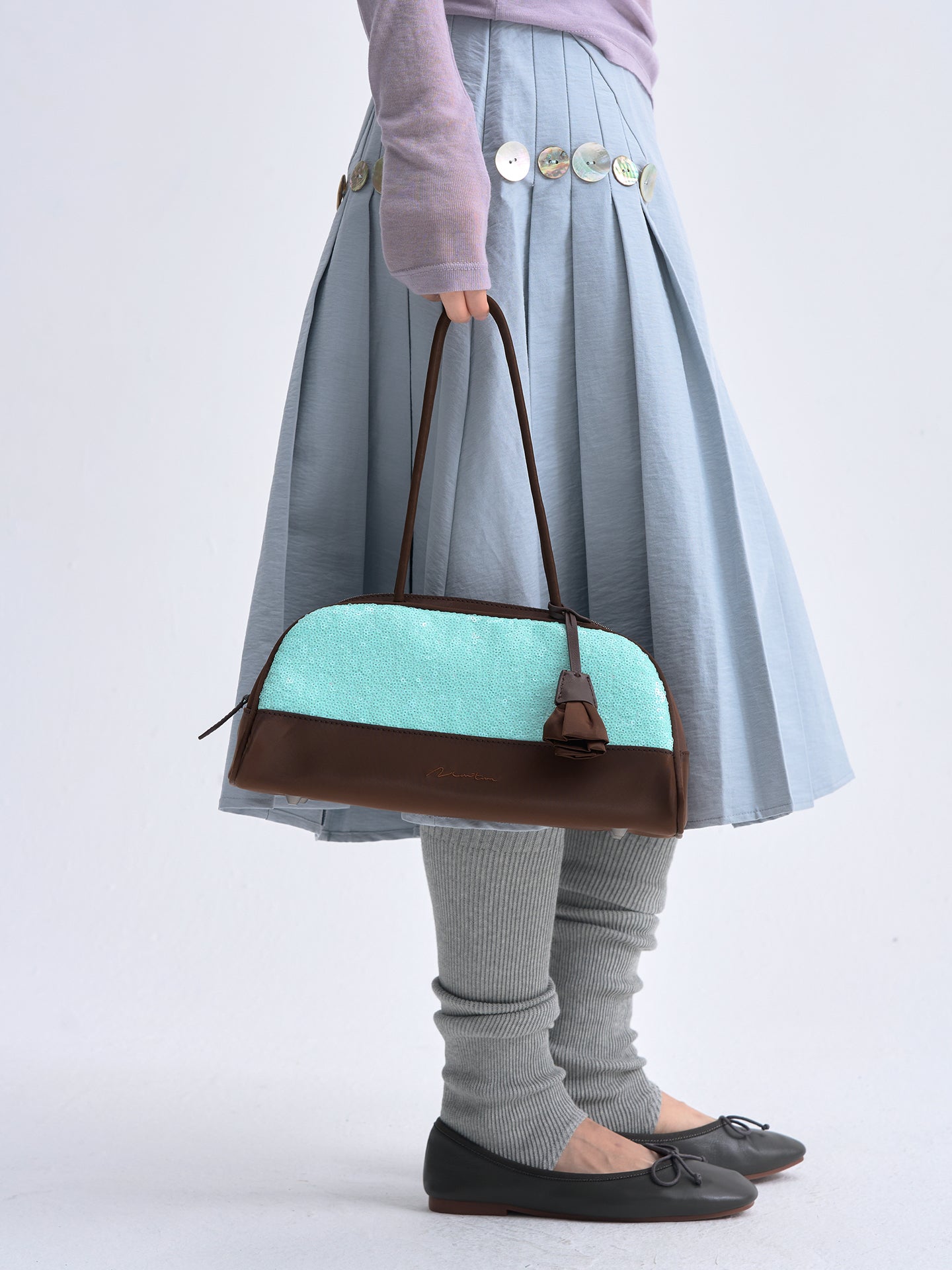 Mint Chocolate baguette bag