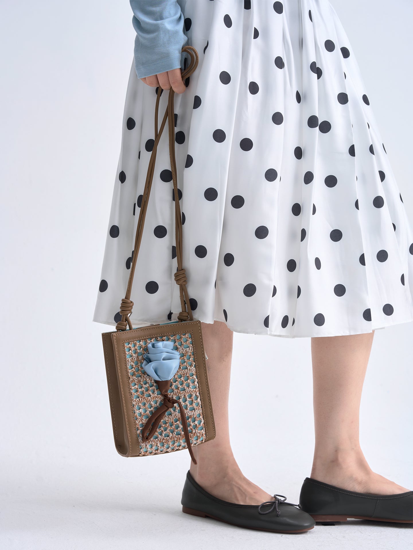Orenda Black Woven Raffia bag