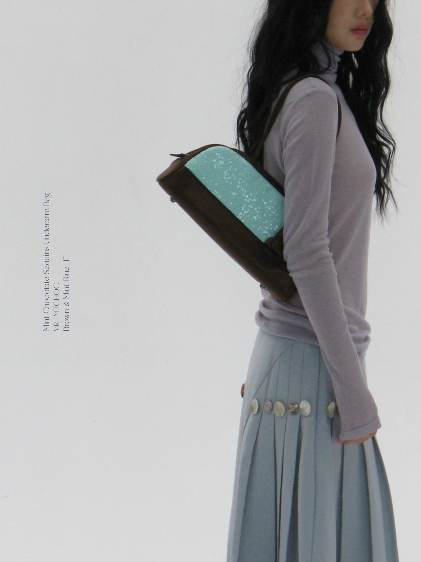 Mint Chocolate baguette bag
