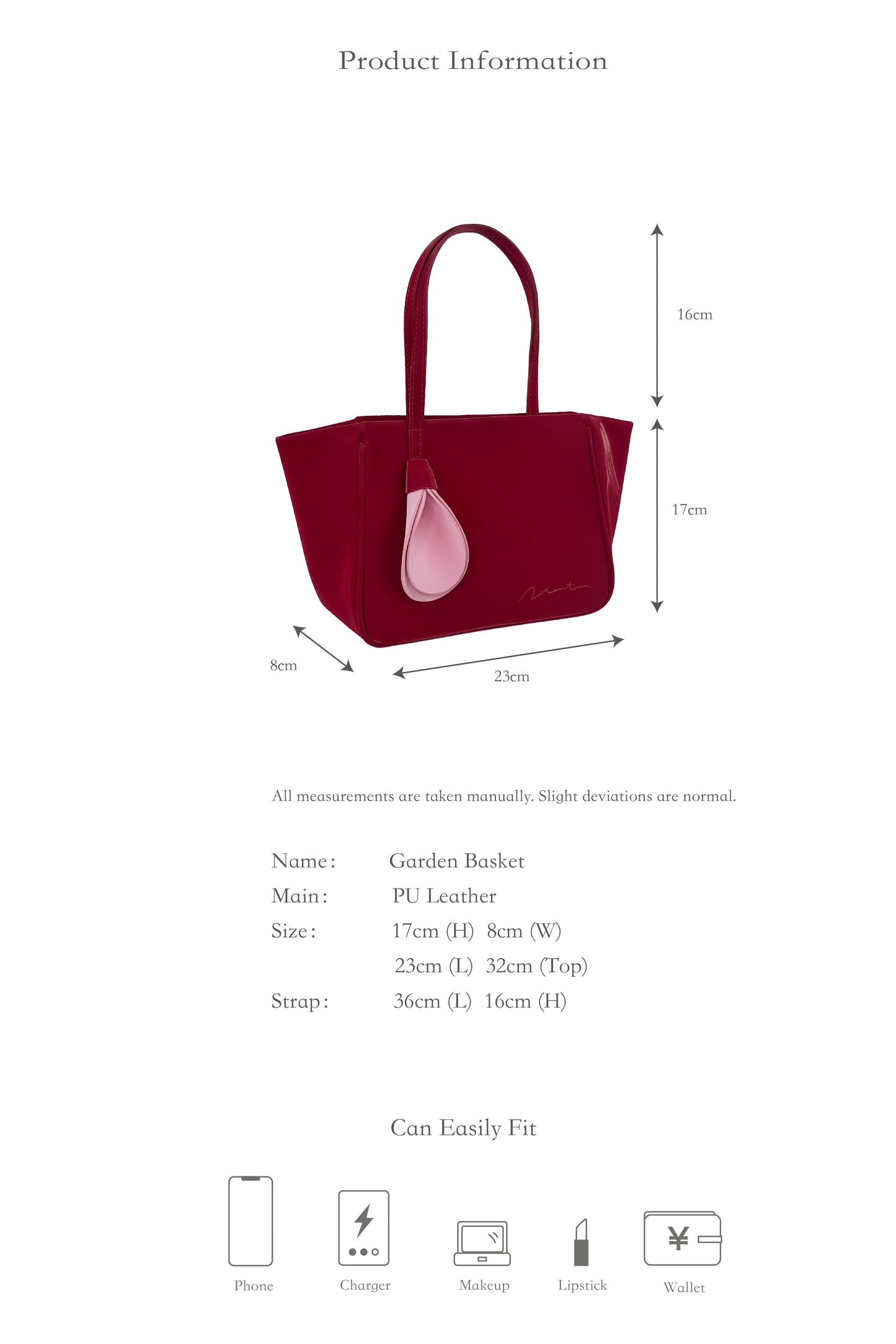 Sac à main Garden Basket rouge